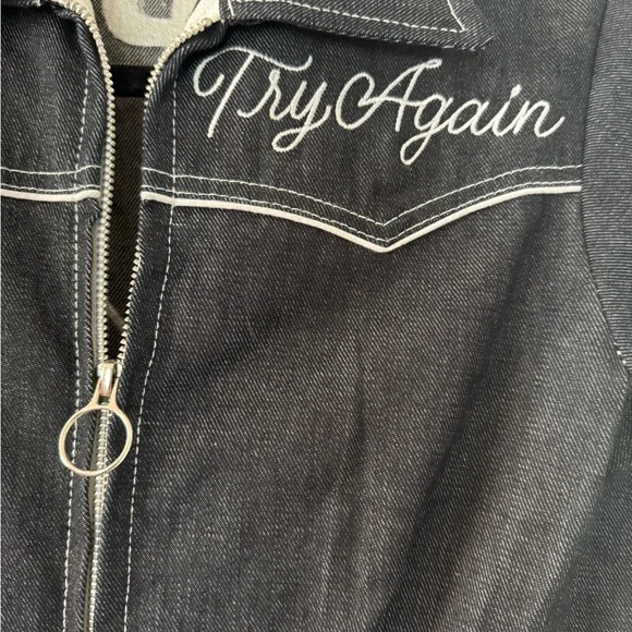 Understated Leather Keep on Keeping On Denim Jumpsuit Sz S - Picture 6 of 8